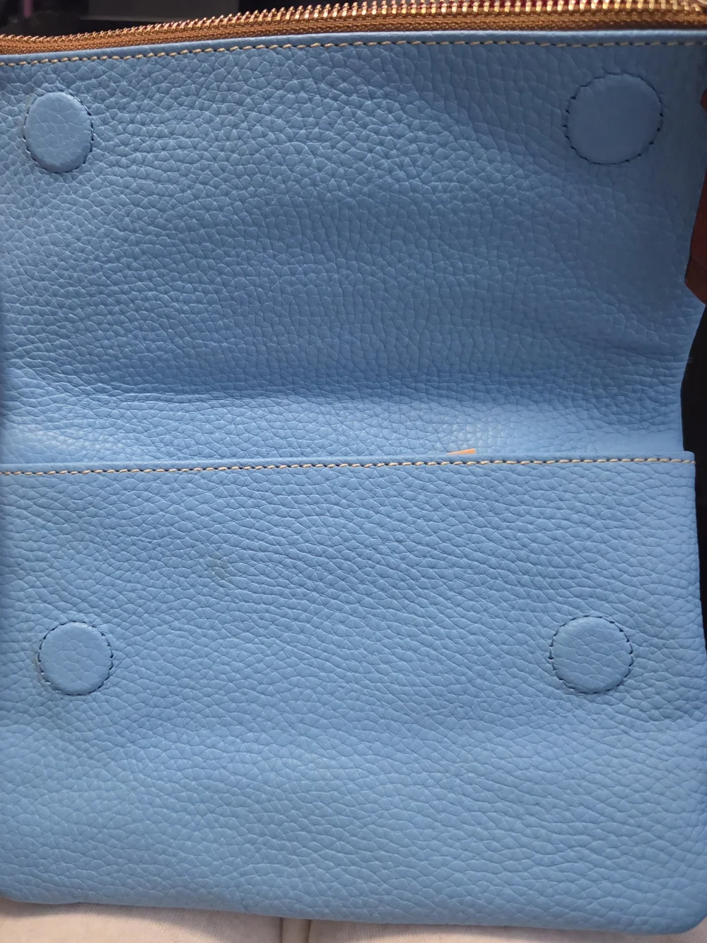 D&B Women's Blue Clutch with Red Interior